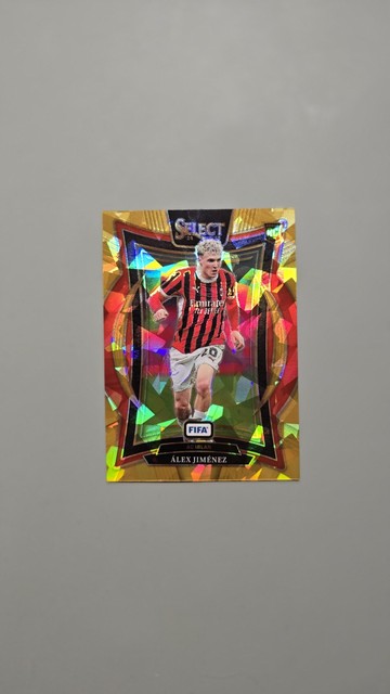 2024-25 Panini Select Alex Jimenez #43 Gold Ice Prizm /10 RC Bournemouth Milan