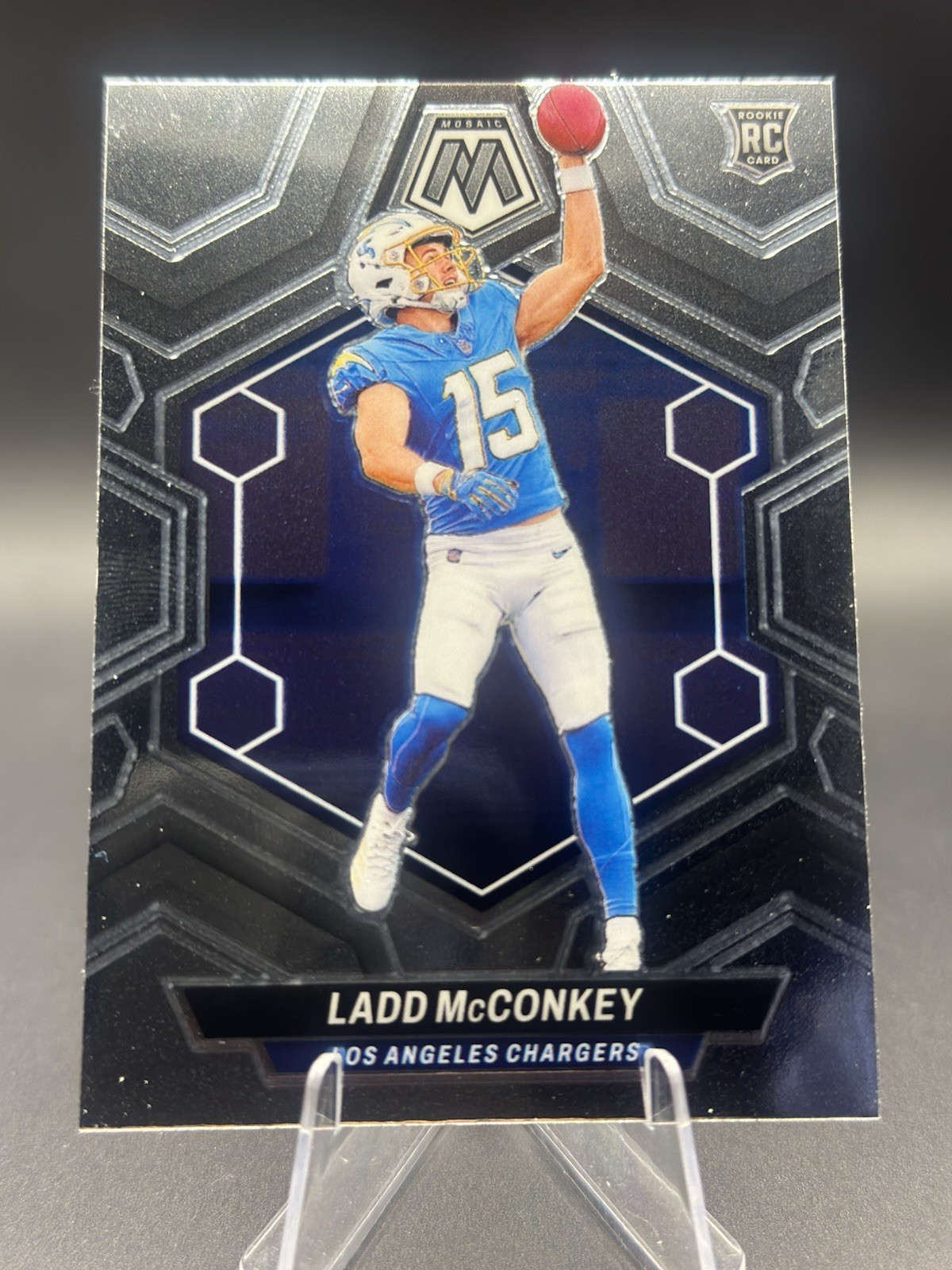Ladd McConkey 2024 Panini Mosaic #334 Silver RC Los Angeles Chargers