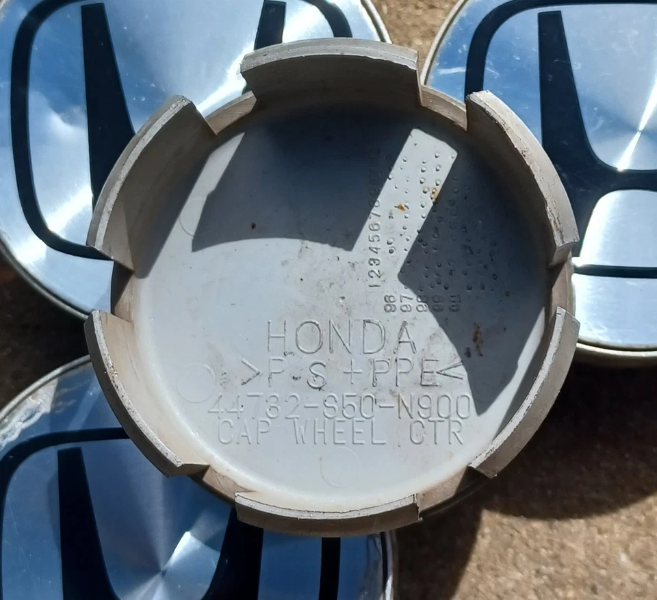 Conjunto de 4 tampas de centro Honda Civic, alumínio, 1996-2000 p/n 44732 S50 S910 - Imagem 3 de 3