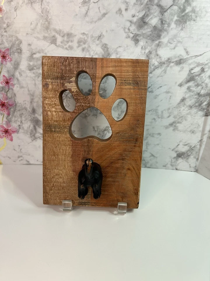 Твердое дерево настенное крепление собаки лапы поводок держатель собаки приклад крюк очень хороший 8,5 «x 6» - Изображение 2 из 4