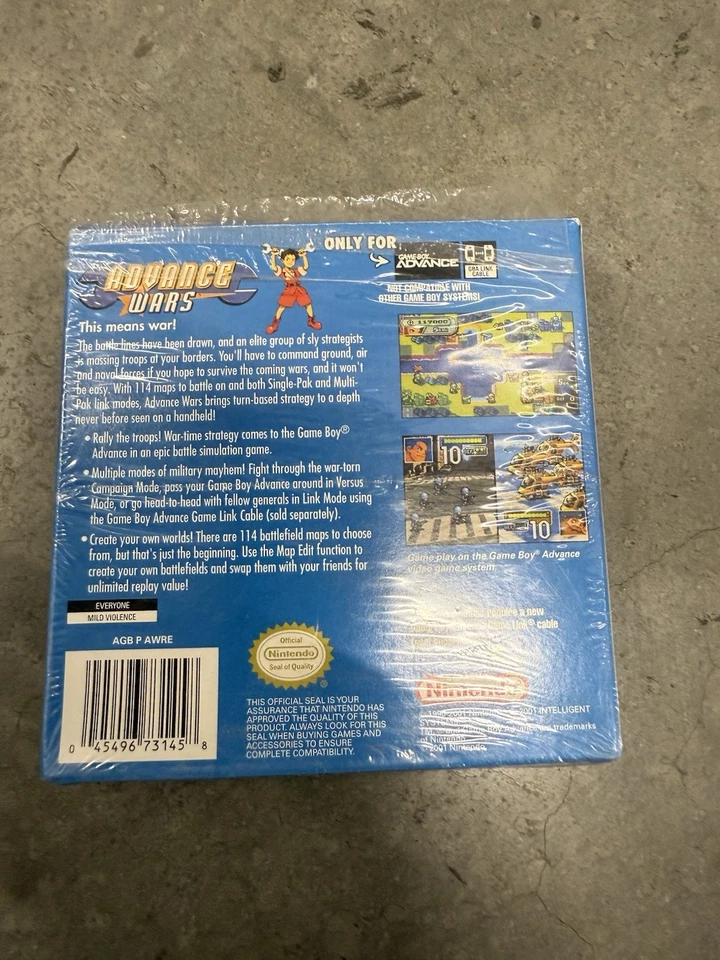 Advance Wars Nintendo Game Boy Advance Box & Manual Only No Game GBA - Image 3 of 4