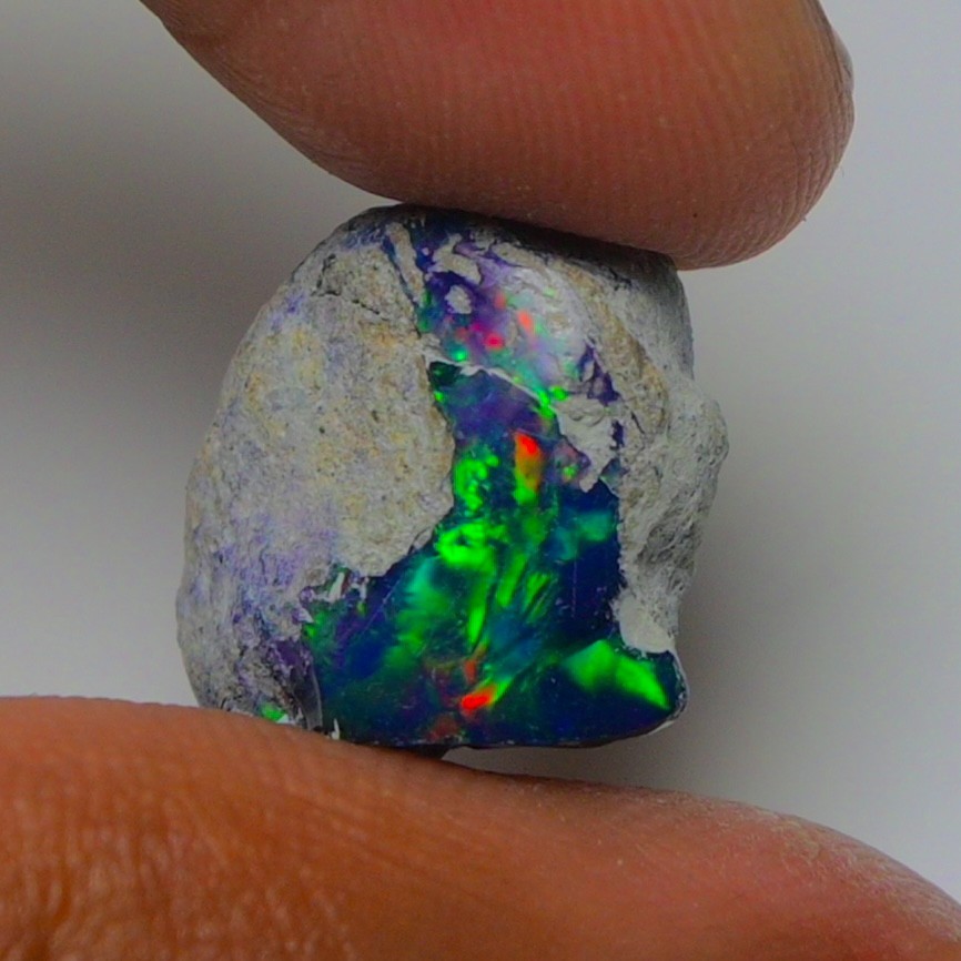 Blue Opal Rough 4.25  Carats, Smoked Ethiopian Welo Opal Rough, Fire Opal Rough