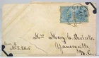 1863 CONFEDERATE CIVIL WAR ADVERSITY COVER WITH 5 CENT CONFEDERATE STAMPS CSA #6