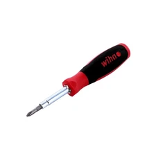 6-in-1 Multi-Driver Screwdriver, Soft Grip Handle, Multiple Bit Types