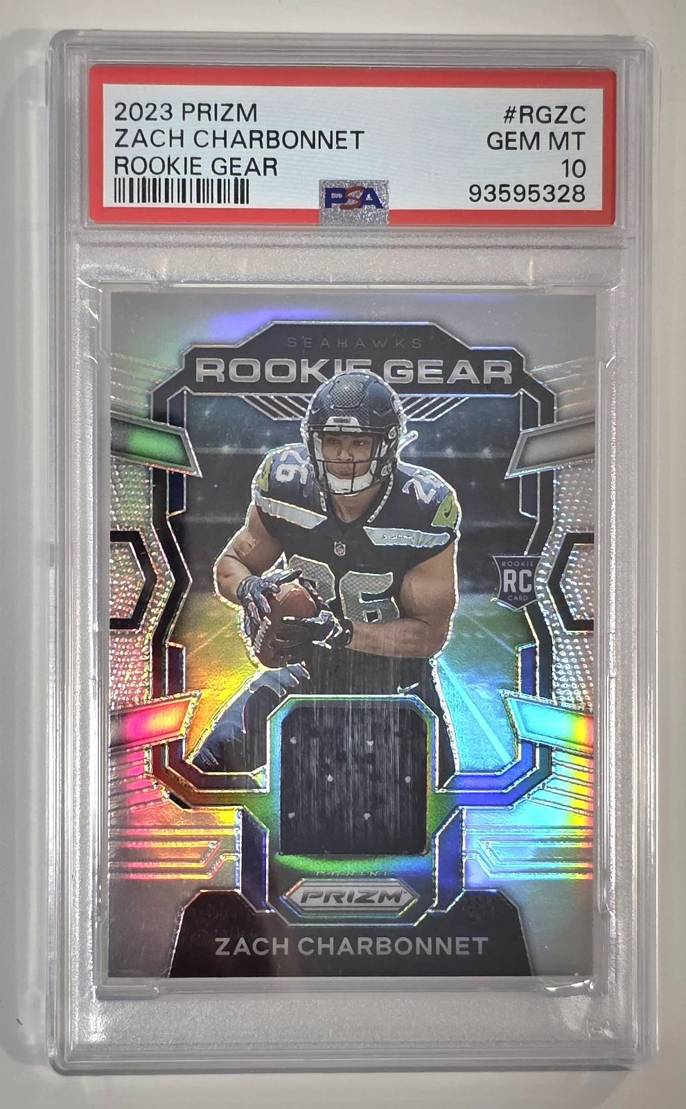 Zach Charbonnet Panini Prizm Rookie Gear #RGZC Base