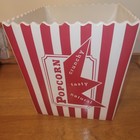 Williams Sonoma Ceramic Popcorn Bowl Bucket Bag Large Red White Striped — photo 10