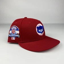 New Era 59Fifty Chicago Cubs Fitted Hat Size 7 5/8 ASG Side Patch Red Cap Cooper