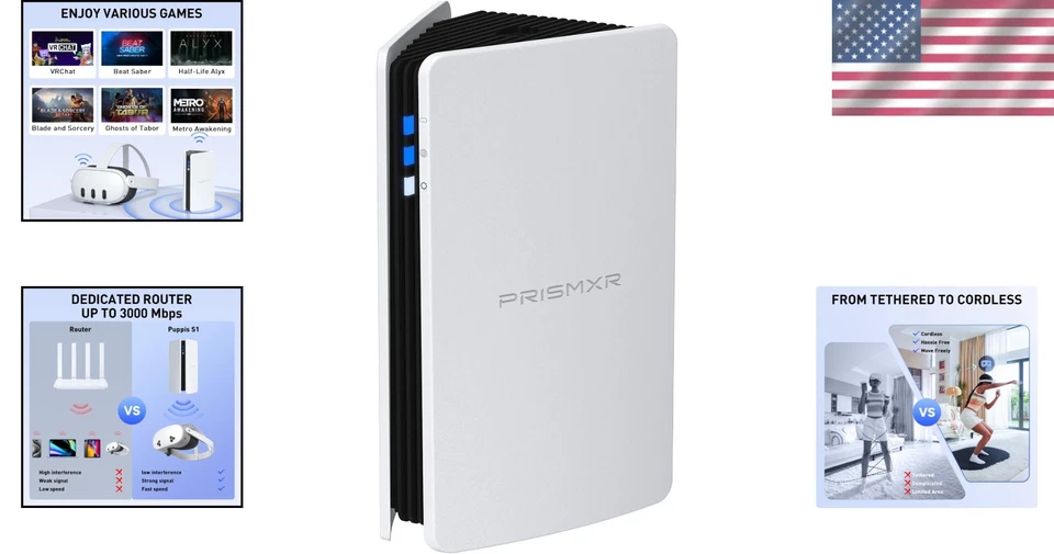Router inalámbrico de transmisión VR para Meta Quest 3 3S 2 con conectividad de doble banda Foto 2 de 4
