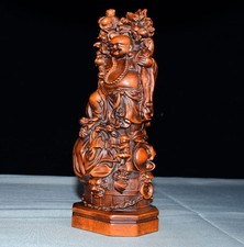 Exquisite Small Leaf Boxwood Five Son Maitreya Ornament