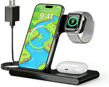 3-In-1 Foldable Wireless Charger for Apple:Fast 3-In-1 Charging Station for Ipho