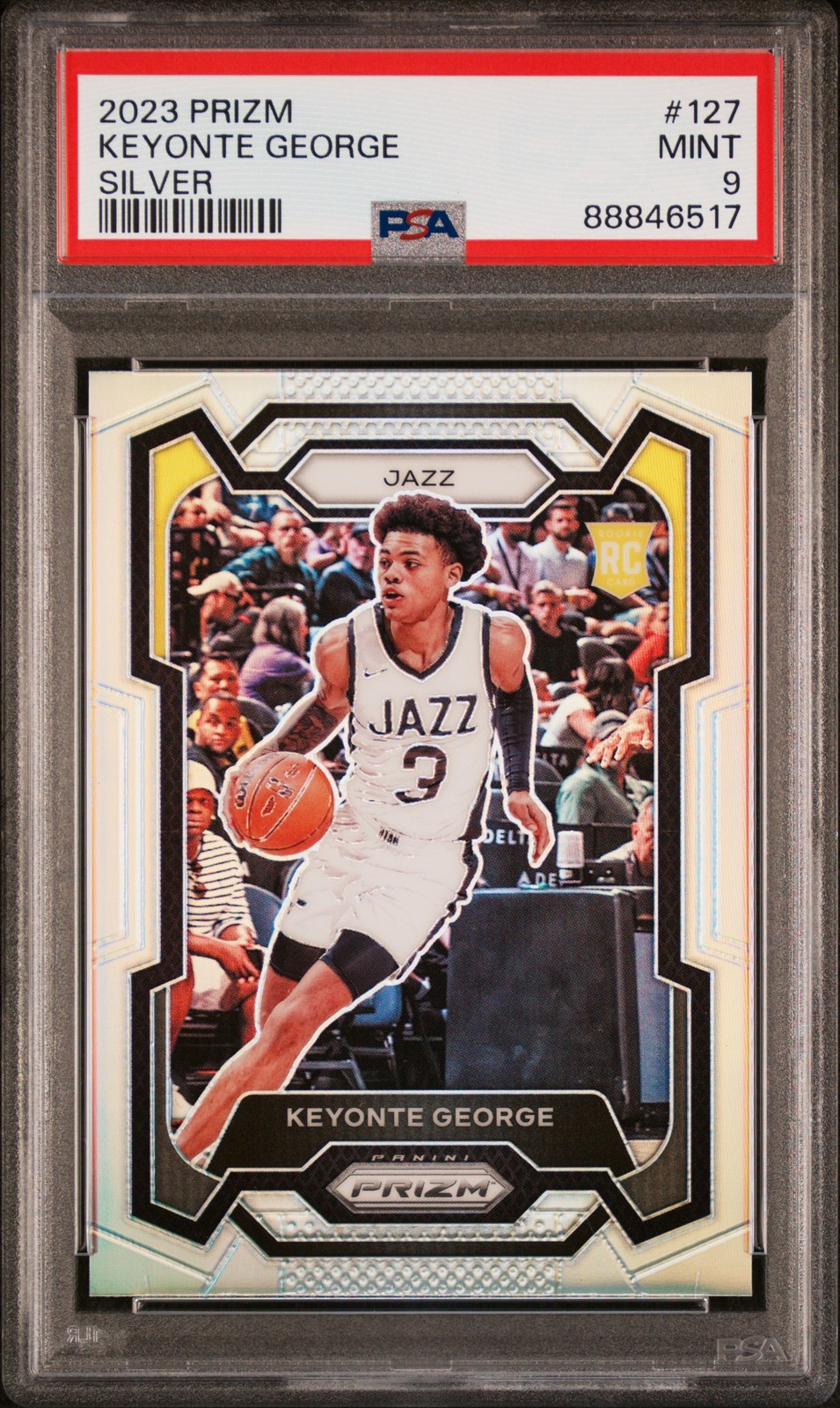 2023 Panini Prizm #127 Keyonte George Silver Rookie PSA 9 MINT