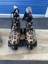 Xudrez Leopard Leather Roller Skates Size 38