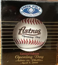 Enron Field Opening Day Baseball April 7, 2000 MLB Houston Astros Fotoball NIB