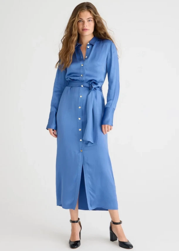 j crew long sleeve maxi dress J Crew Collection sheer Long Sleeve maxi Dress NWT Size S Small
