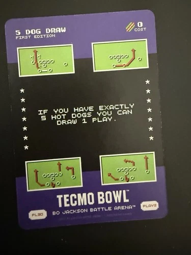 2026 Bo Jackson Battle Arena Tecmo 5 Dog Draw Short Print Play #PL30