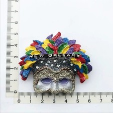 New Orleans Mardi Gras Mask 3D Resin Refrigerator magnet travel souvenirs craft