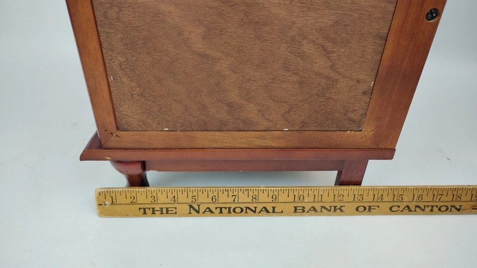 Estante Esquinero Espejado Independiente 3 Niveles 42" Exhibición Curio Etagere Caoba Foto 4 de 4