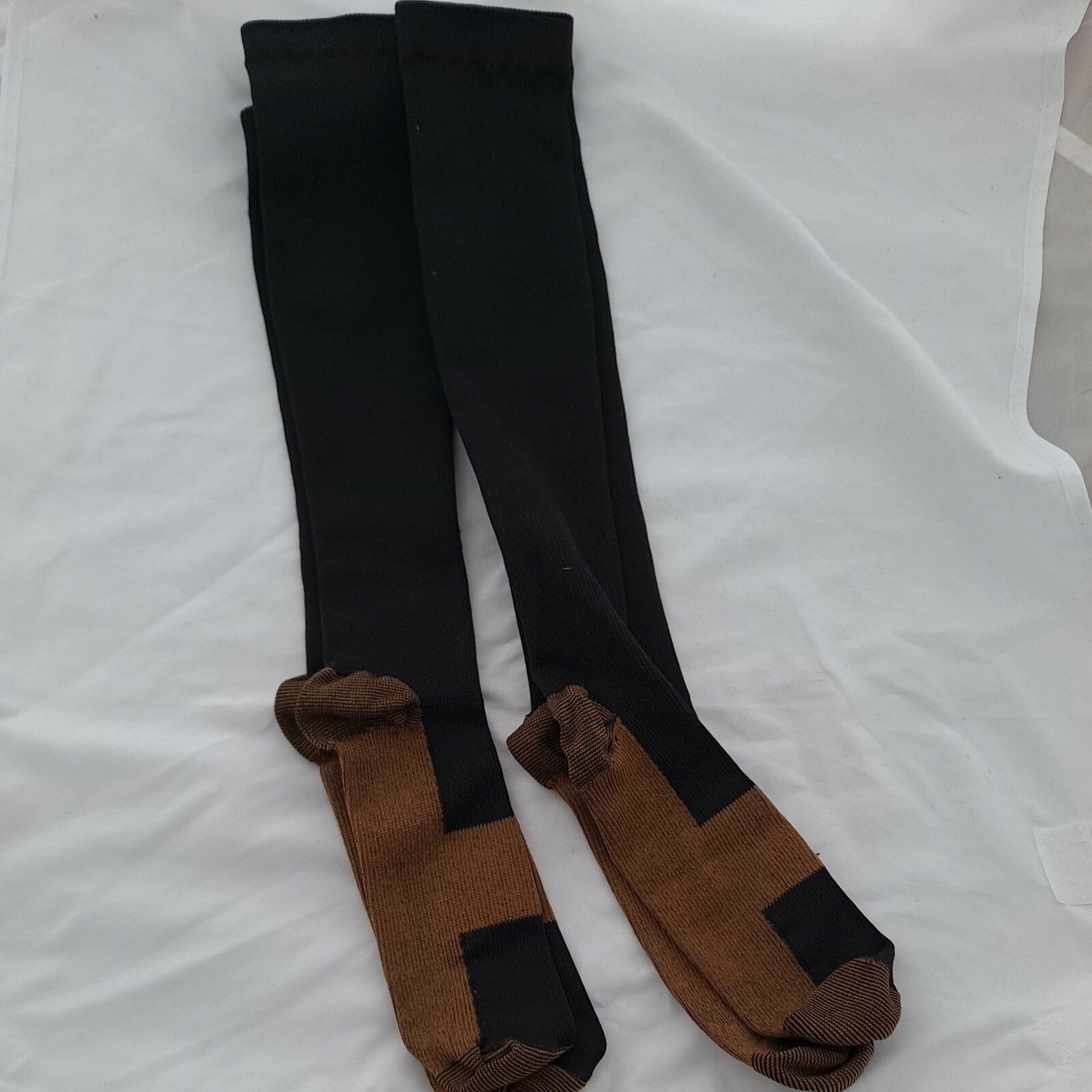 Compression Socks Black Knee High 2 Pair S/M NEW no Tags-image