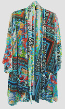 Johnny Was Silk Velvet Frame Kimono Fits Up To 16 Uk But Size Label S