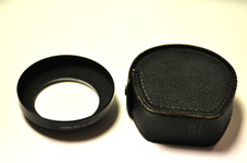 Asahi Pentax metal 58mm clamp down lens hood for early 28mm f3.5 lens w/case.