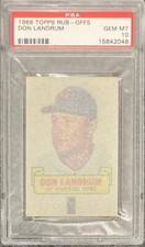1966 Topps Rub-Offs Don Landrum PSA 10 Cubs Cardinals Giants