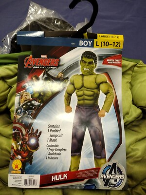 Rubies Hulk Deluxe kinderkostuum met gevoerde borst, overtrek en masker