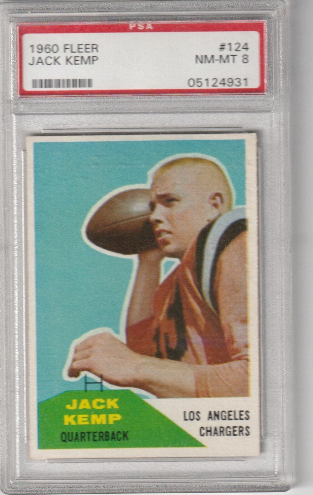 1960 Fleer Jack Kemp #124, PSA NM-MT 8