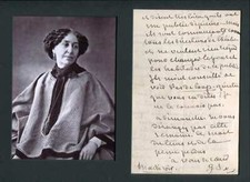 FRENCH NOVELIST George Sand autograph letter signed & mounted