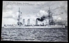 60372 AK Ship S.M. Kl. gesch. Cruiser Nuremberg Naval Battle Falcon Island