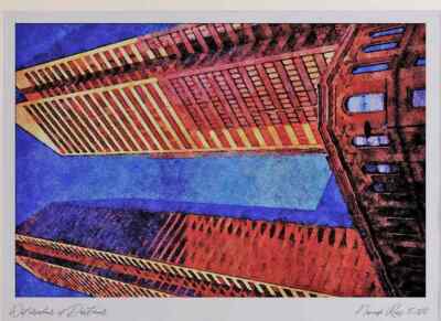 805014 Calgary Alberta Canada A4 Watercolour print