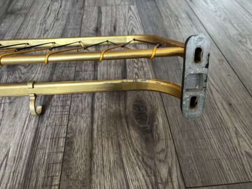 Vintage 1950s Mid Century - Wardrobe Wall, Coat Rack, Hat Rack, Shelf Hanging - Picture 11 of 15