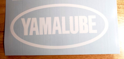 YAMALUBE yamaha decals Stickers Gloss WHITE 24'' (2) Fast USA
