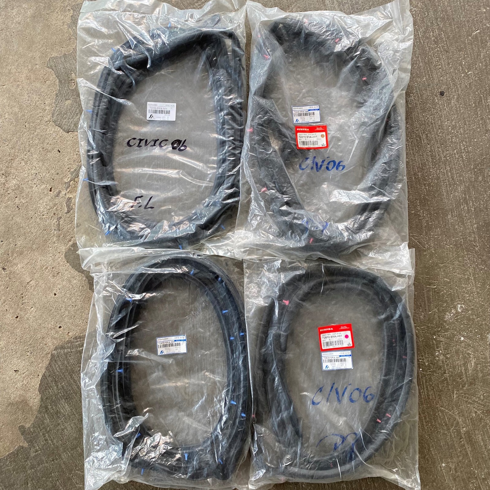 0611 for Honda Civic FA FD sedan 4 door weatherstrip rubber seal eBay