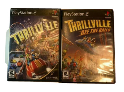 Lot of 2 PS2 Thrillville (2006) & Thrillville Off The Rails - Black Label Tested