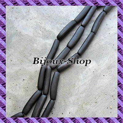 10 Holzperlen Vorn Schwarz 40 MM