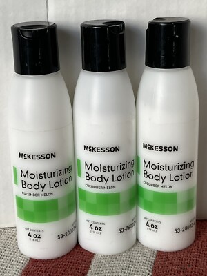 3 Lot McKesson Cucumber Melon Moisturizing Body Lotion 4oz Bottle
