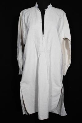 RARE FRENCH ANTIQUE VICTORIAN 19 C FLAX LINEN HAND MADE SHIRT SIZE