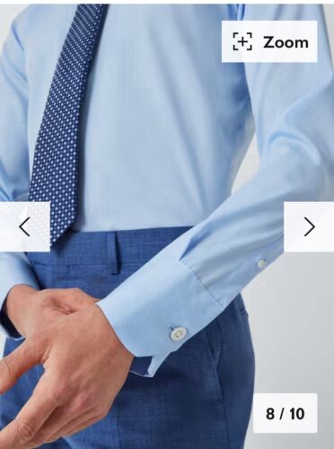 men's new slim fit light blue shirt from John Lewis. Size 16.5” Collar. RRP£40 - Picture 8 of 10