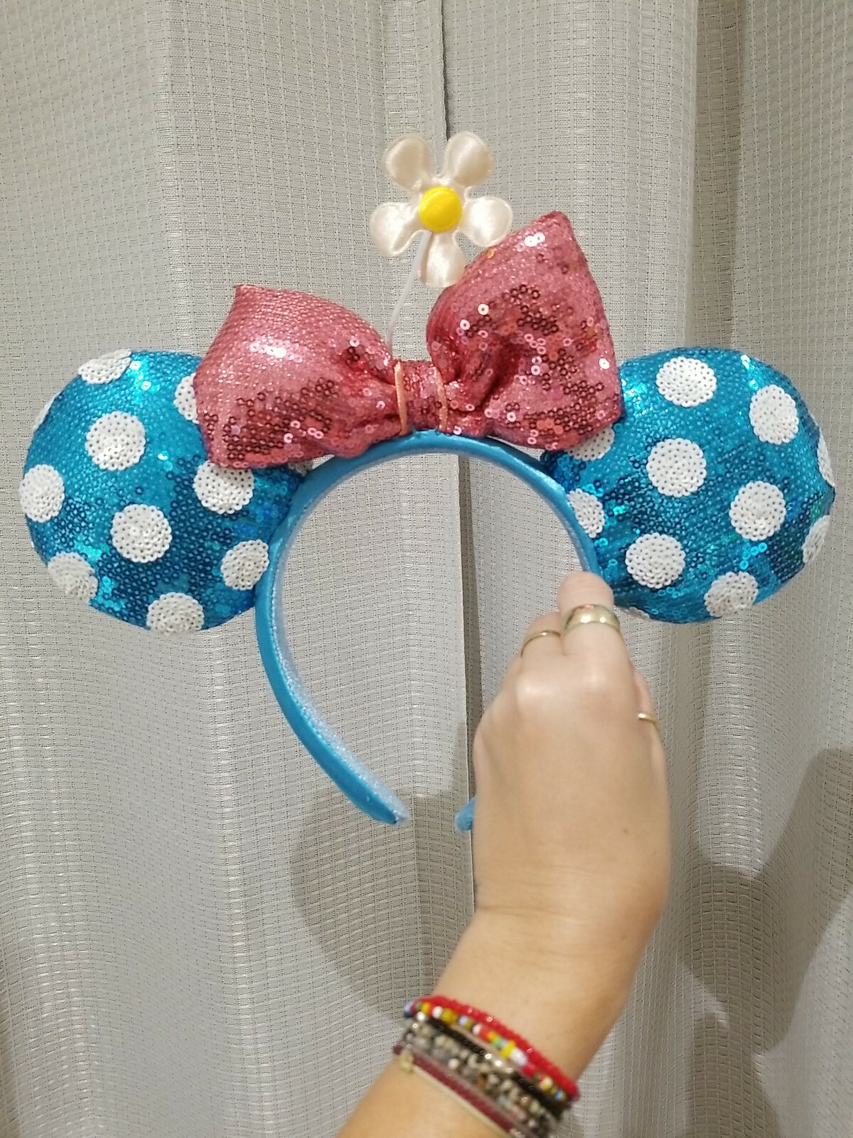 Disney Parks Polka Dot Daisy Sequin Mickey Minnie Mouse Ea Ebay