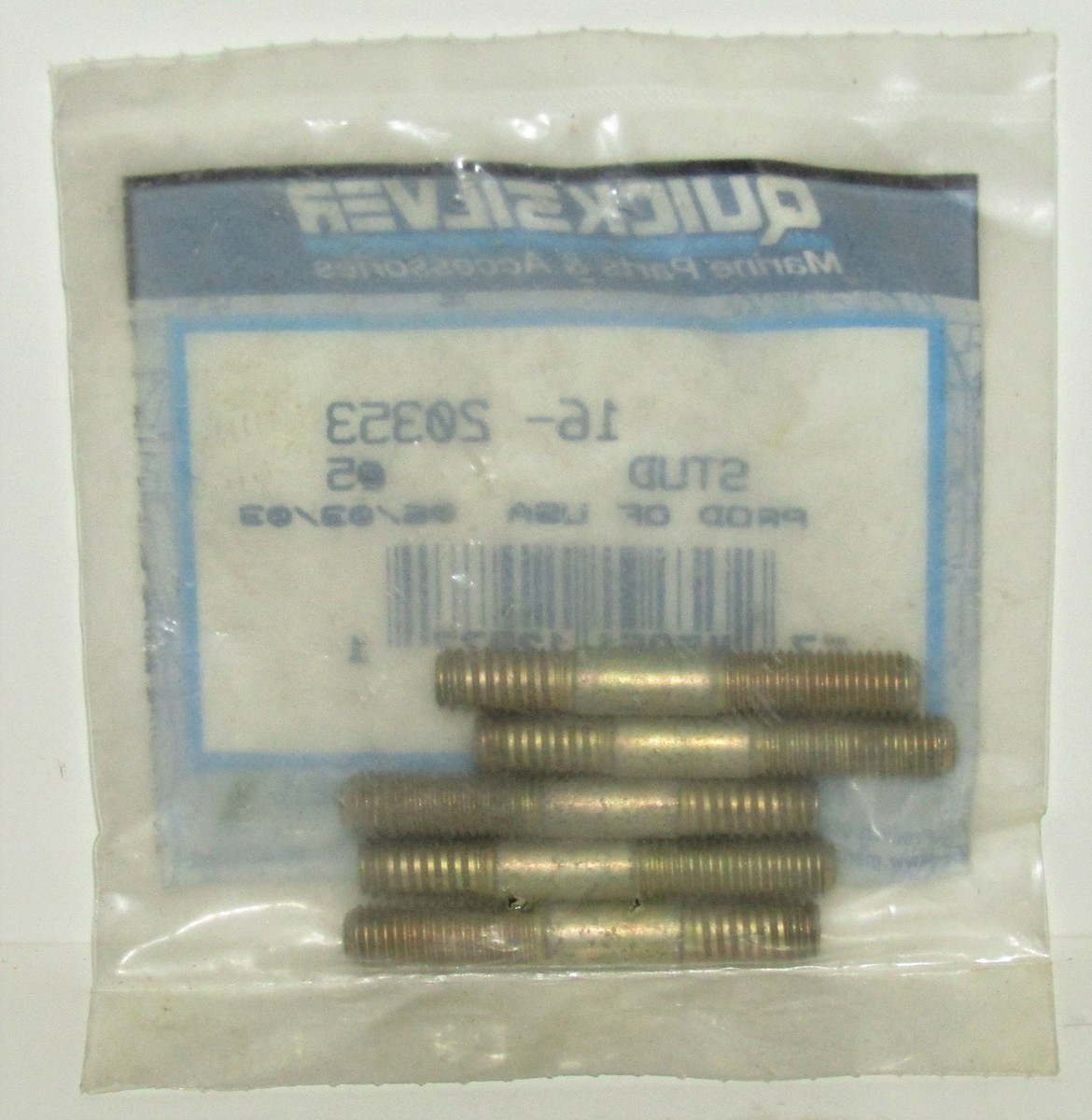 NEW QUICKSILVER MARINE BOAT STUD PACK OF 5 PART NO. 16-20353