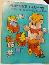 Vintage Coloring Activity 1986 Color Book Playtime Express LANDOLL New old Stock