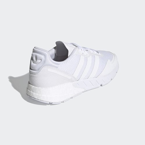 adidas Originals Men's ZX 1K Boost, White/White/White, 8 - Picture 7 of 9