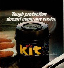 1982 Vintage Print Ad Johnson Wax kit Tough protection doesn't come any easier