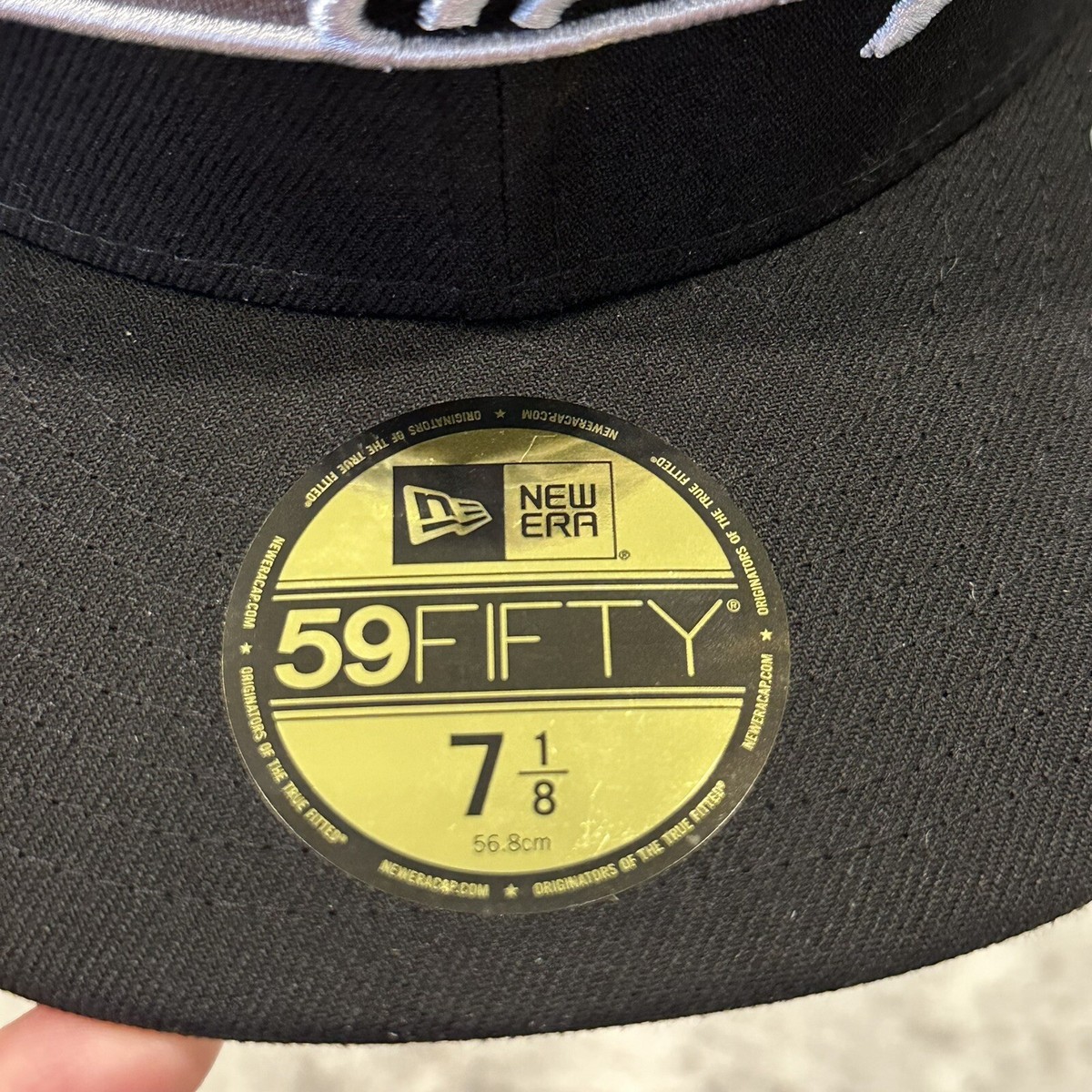 New Era Seattle Seahawks 7 1/8 59Fifty Fitted Black Grey Inspire