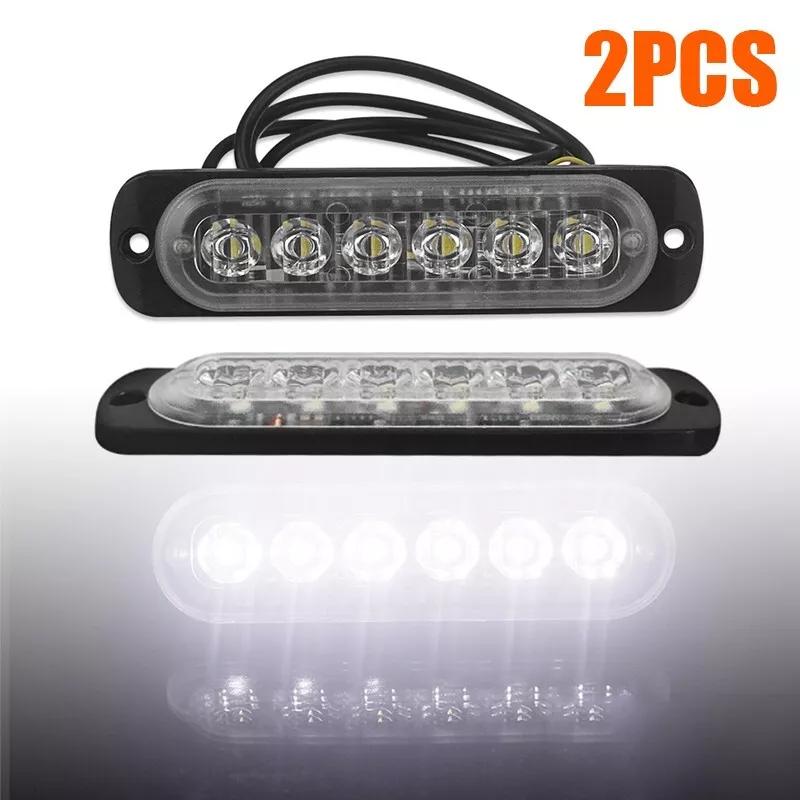 2 12 Volt Flush Mount Flood Light Bar Driving Off Road Led Work Light Fittings
