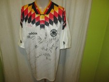 Deutschland "DFB" Nr.1014 Adidas Heim WM Trikot 1994 + Unterschriften Gr.XL TOP