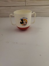 Vintage Disney Playskool Mickey Mouse Roly Sippy Cup No Tip Lid Baby Toddler