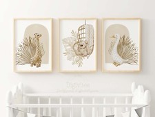 Neutral Nursery Wall art prints, Giraffe print, Teddy bear print, nursery decor