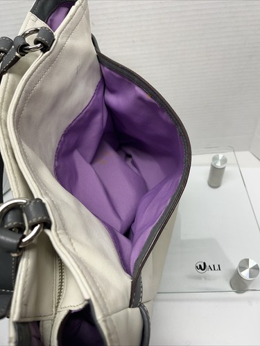 Bolso de Mano Coach Hobo Cuero Blanco Gris Nº# M0993-F14673 - Imagen 14 de 21