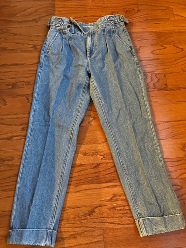Porto Richezze Denim Pleated Trousers - Size 29 - Vintage Straight Fit